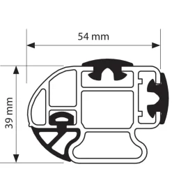 Barra portatutto alluminio - 180 cm  n10045