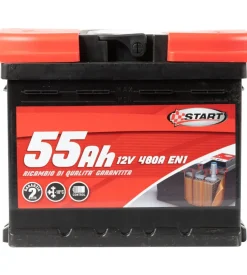 Batteria auto 55ah 12v 480a polo positivo destro cassetta l1