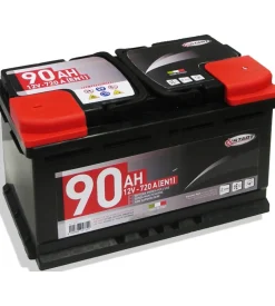 Batteria auto 90ah 12v 720a polo positivo destro cassetta l4