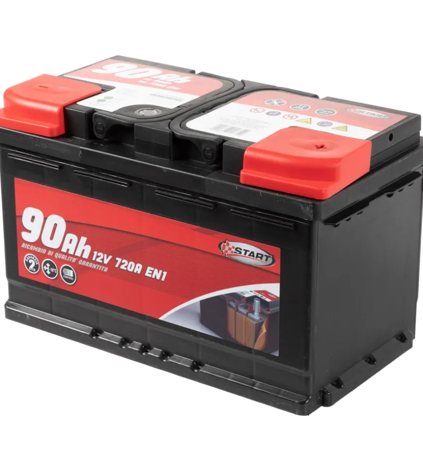 Batteria auto 90ah 12v 720a polo positivo destro cassetta l4