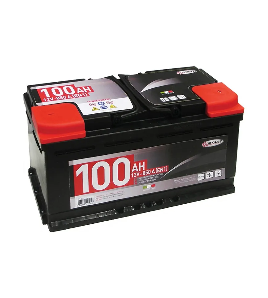 Batteria auto 100ah 12v 850a polo positivo destro cassetta l5