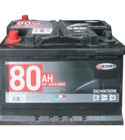 Batteria auto 80ah 12v 640a polo positivo sinistro cassetta l3