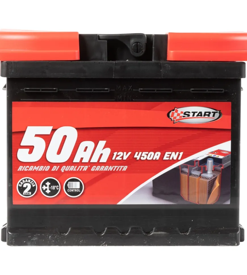 Batteria auto 50ah 12v 450a polo positivo destro casetta l1