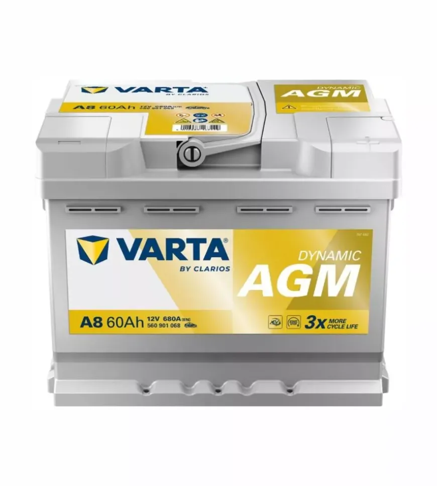 Batteria di avviamento auto varta "a8" 12v 60ah
