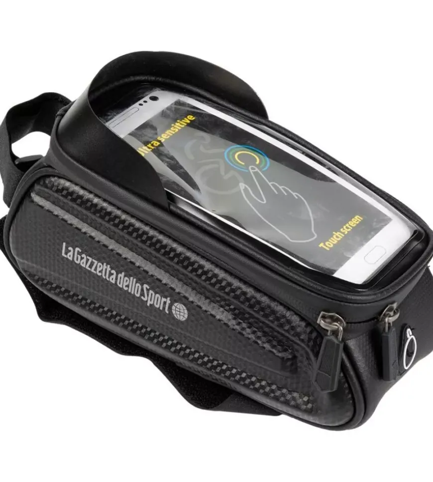 Borsa per bicicletta gazzetta dello sport "crono" idrorepellente, 11x13x24 cm