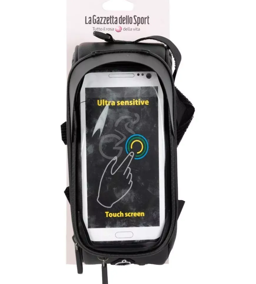 Borsa per bicicletta gazzetta dello sport "crono" idrorepellente, 11x13x24 cm