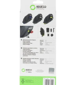 Borsa per bicicletta impermeabile sparco, 24x8,5x10 cm