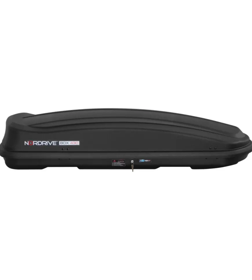Box tetto per auto 430 litri in abs nero goffrato - n60016