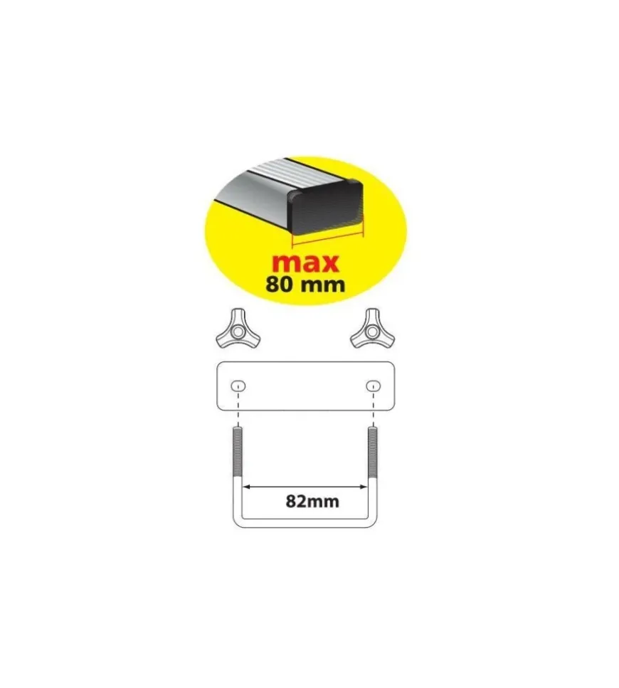 Box tetto per auto 320 litri lampa in polipropilene nero - 60132