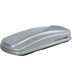 Box tetto per auto nordrive 430 litri in abs con doppia apertura argento lucido - n60014