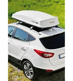 Box tetto per auto nordrive 530 litri  in abs argento lucido - n60021