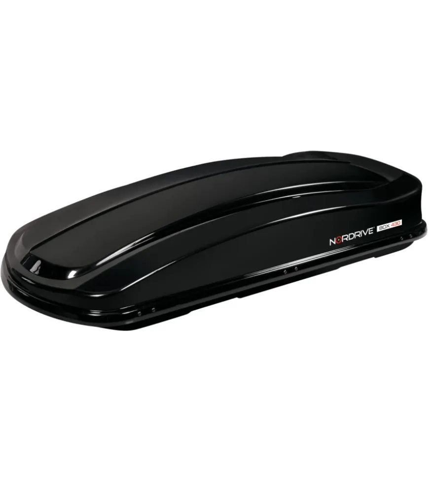 Box tetto per auto nordrive 430 litri in abs nero lucido - n60012