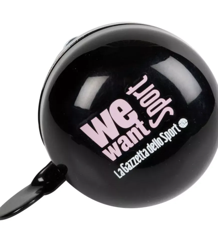Campanello per bicicletta gazzetta dello sport nero, diametro 60 mm