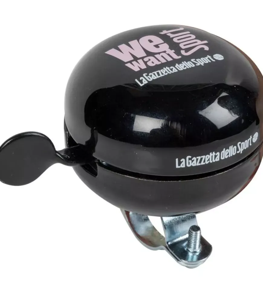 Campanello per bicicletta gazzetta dello sport nero, diametro 60 mm