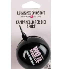Campanello per bicicletta gazzetta dello sport nero, diametro 60 mm