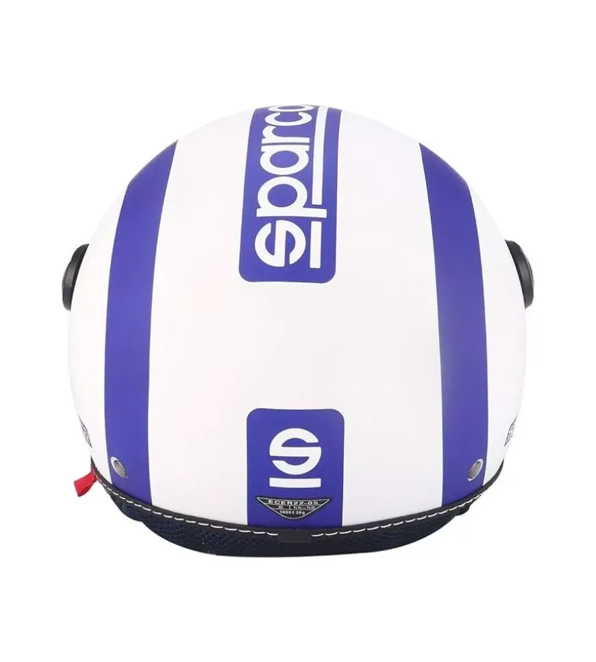 Casco moto sparco "sp501" bianco/blu, tg m