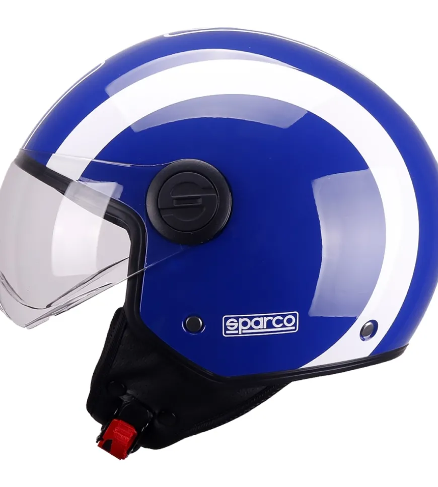 Casco moto sparco sp601 blu/bianco tg.m