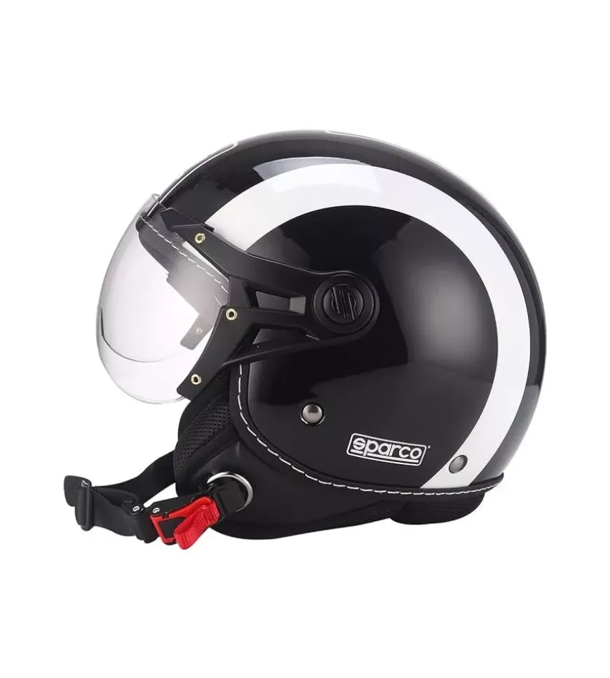 Casco moto sparco "sp501" nero/bianco, tg xl