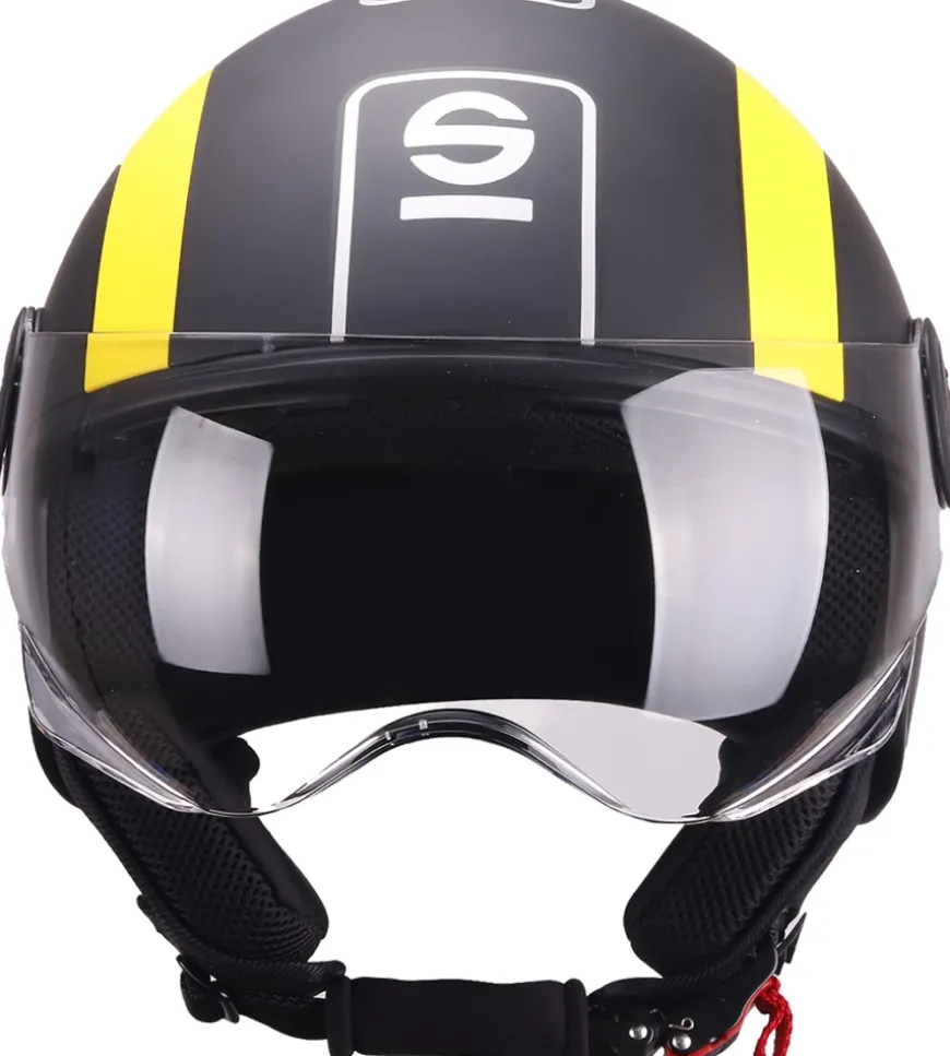 Casco moto sparco sp601 nero/giallo tg.s
