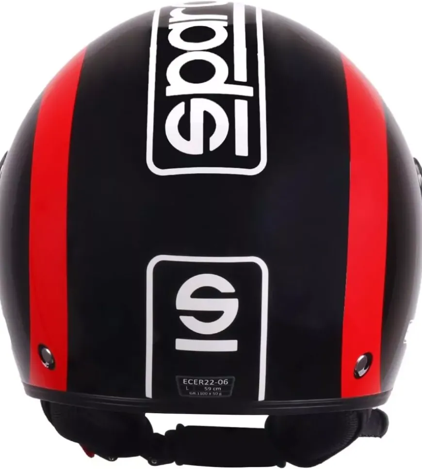 Casco moto sparco sp601 nero/rosso tg.l