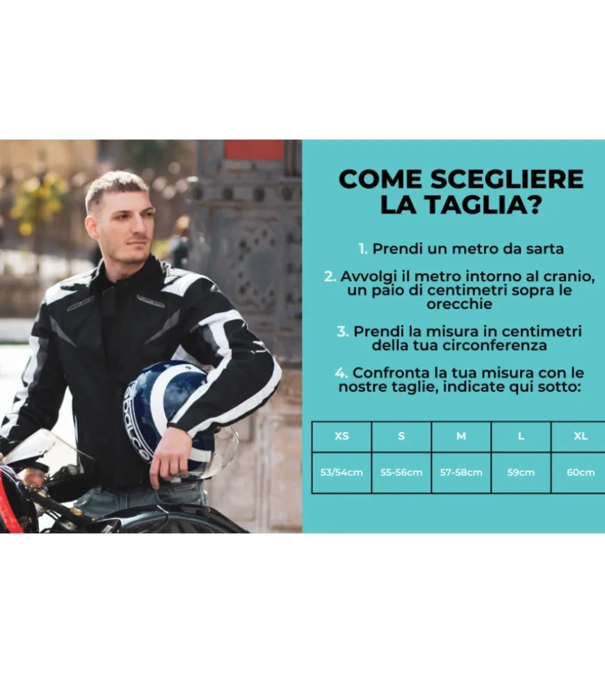 Casco moto sparco sp601 nero/rosso tg.s