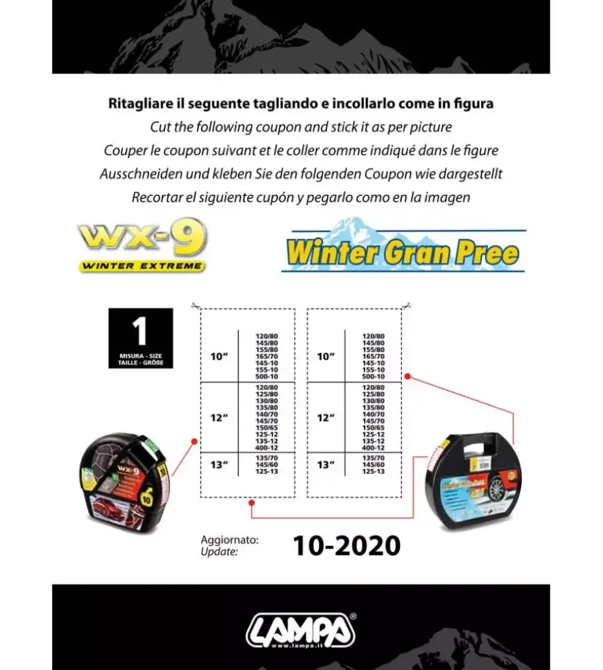 Catene da neve autovetture wx-9 - winter gran pree 1 winter gran pree gp02050