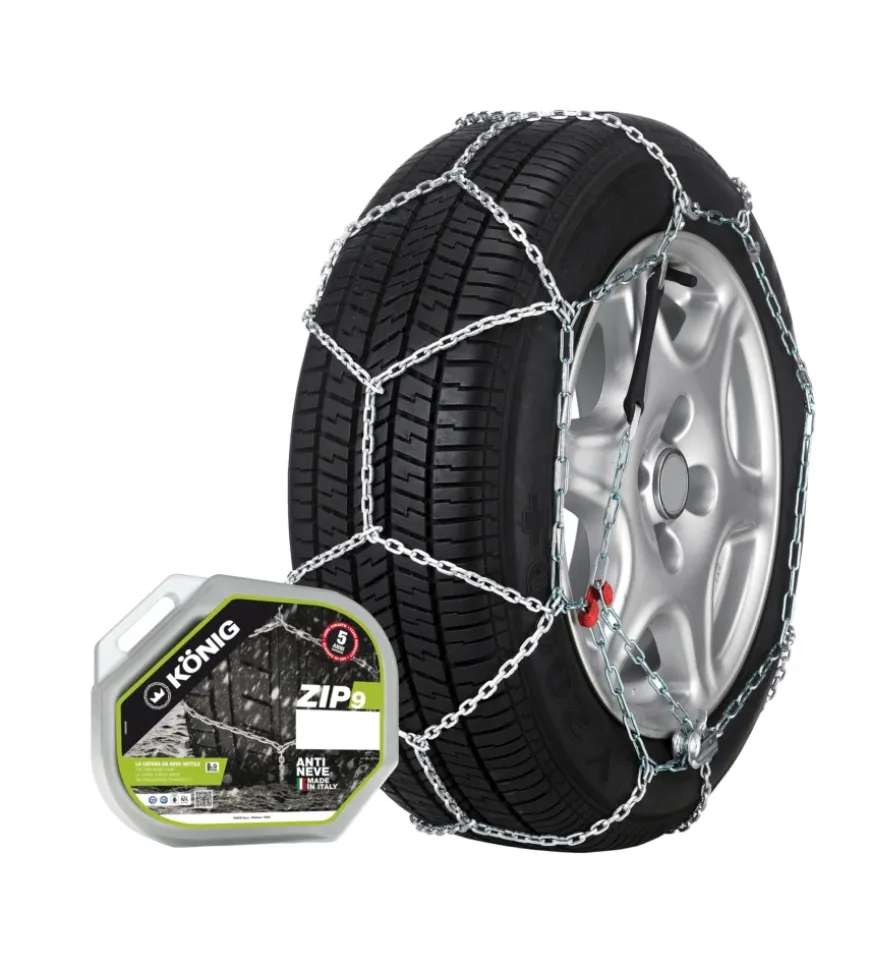 Catene da neve made in italy per auto "zip 9" codice misura 097 - konig.