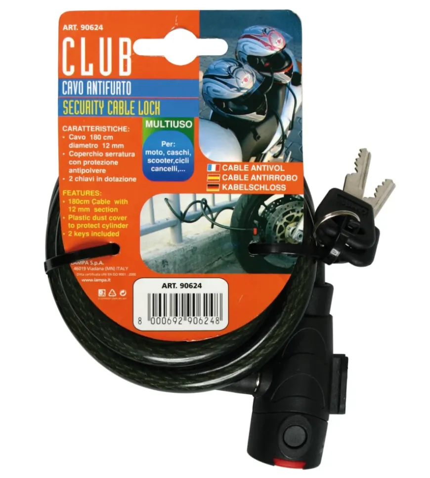 Cavo antifurto "club" 12mm 90624