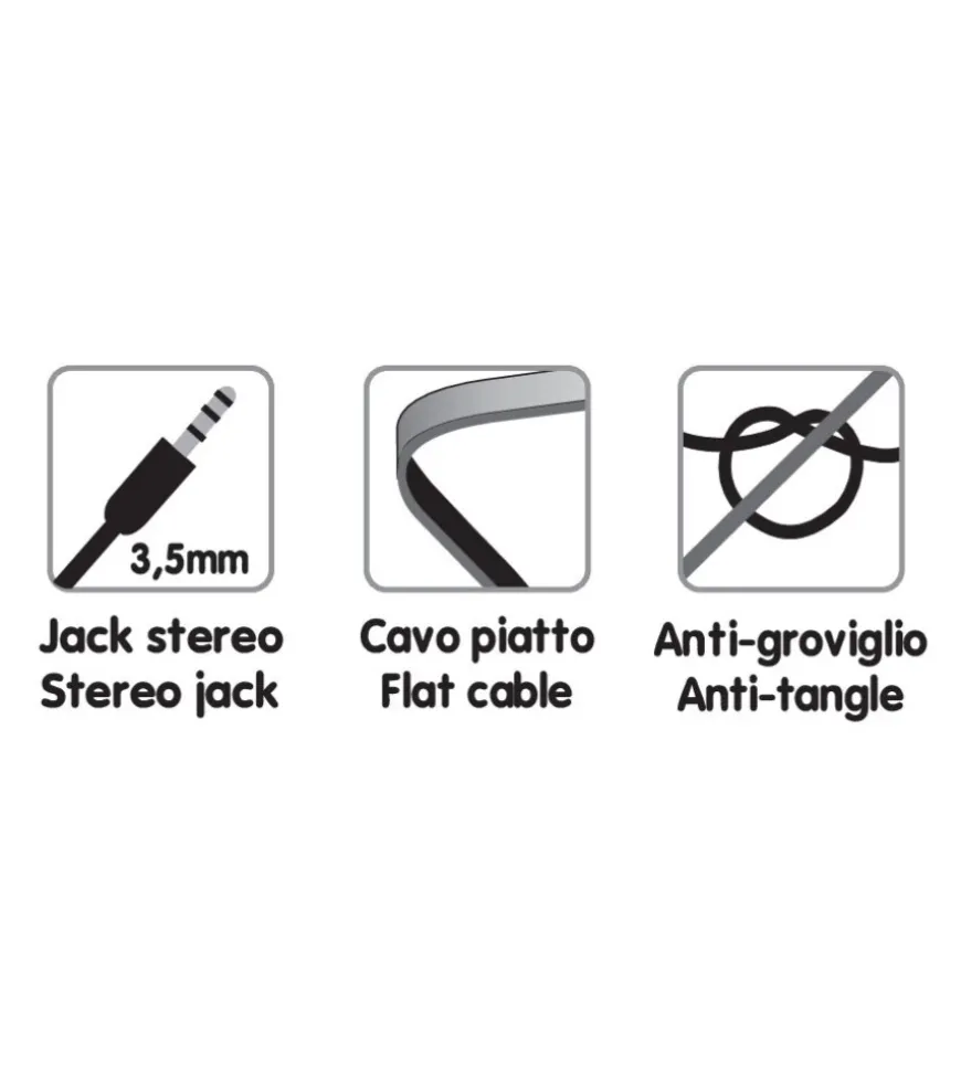 Cavo autoradio 120cm aux aux - nero 38900