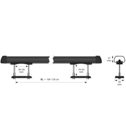Coppia barre portatutto club in acciaio - xl - 135 cm  n15005