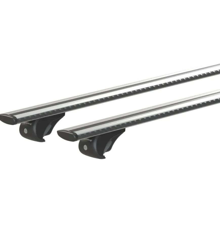 Coppia barre portatutto in alluminio silenzio rail - xl - 140 cm n15097