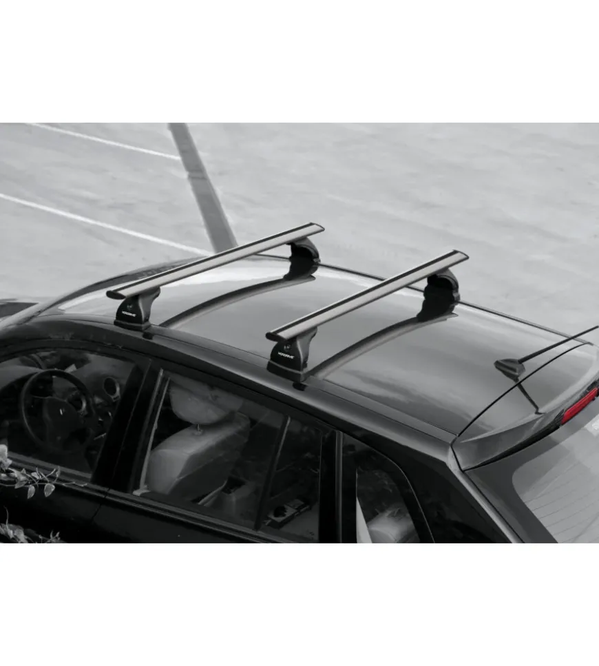 Coppia barre portatutto in alluminio silenzio - l - 128 cm n15086