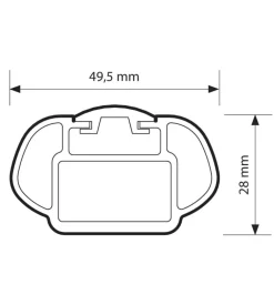 Coppia barre portatutto in alluminio in-rail alu - l - 127 cm  n15056