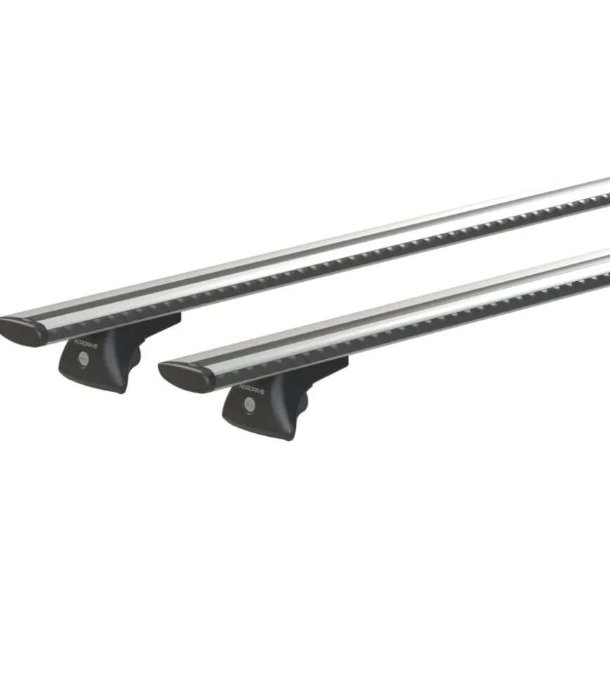 Coppia barre portatutto in alluminio silenzio in-rail - m - 120 cm n15105