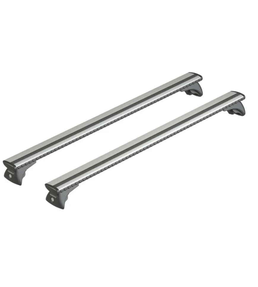 Coppia barre portatutto in alluminio silenzio in-rail - l - 127 cm n15106