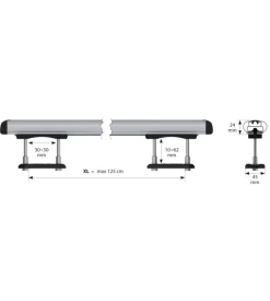 Coppia barre portatutto kuma in alluminio - xl - 137 cm  n15006
