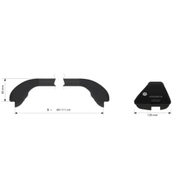 Coppia barre portatutto snap steel telescopiche in acciaio - s - 80÷111 cm  n15014