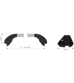 Coppia barre portatutto snap alu telescopiche in alluminio - l - 100÷136 cm  n15017