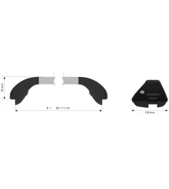 Coppia barre portatutto snap alu telescopiche in alluminio - s - 80÷111 cm  n15015