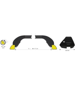 Coppia barre portatutto snap-fit steel telescopiche in acciaio - mis. 1 - 80÷111 cm  n15010