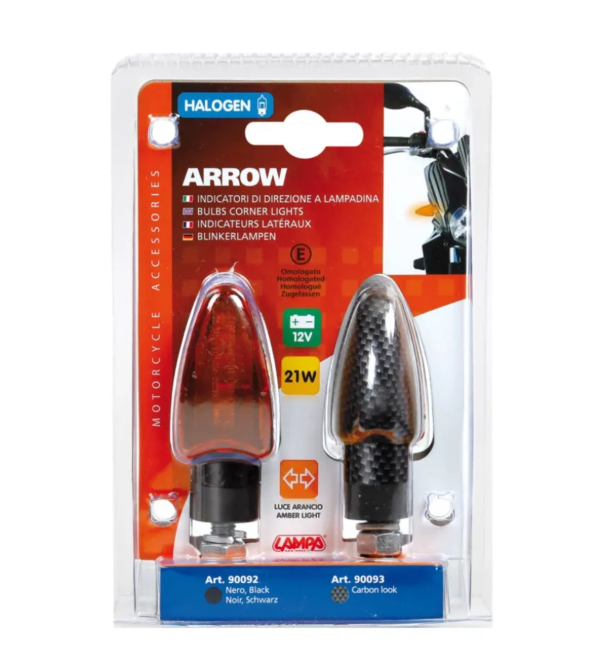 Coppia frecce carbon "arrow" arancio 90093