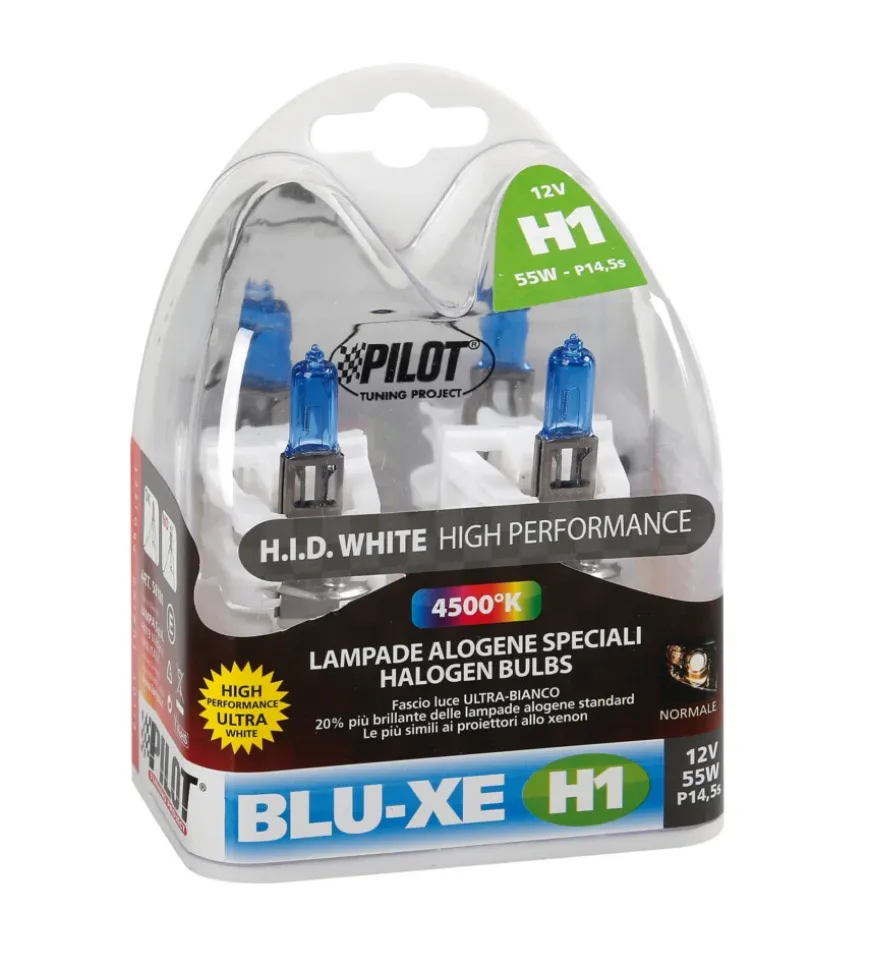 Coppia lampade h1"blu-xe"12v.55w pilot 58180