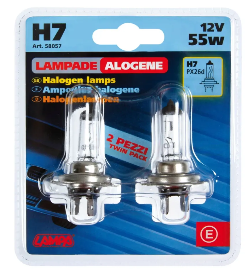 Coppia lampade h7 12v 55w twin d/blister 58057
