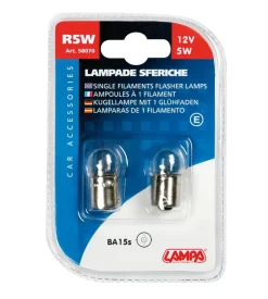 Coppia lampade sfera 12v 5w ba15s 58070