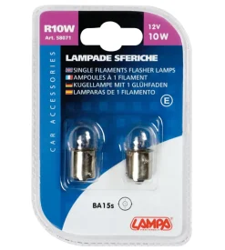 Coppia lampade sfera 12v 10w ba15s 58071