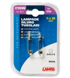 Coppia lampade siluro 10wsv8.5 11x38 58111