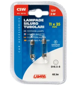 Coppia lampade siluro 5w sv 8.5 11x38 58110