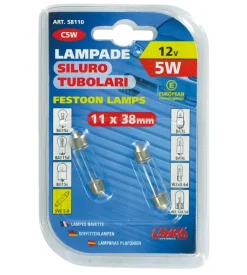 Coppia lampade siluro 5w sv 8.5 11x38 58110