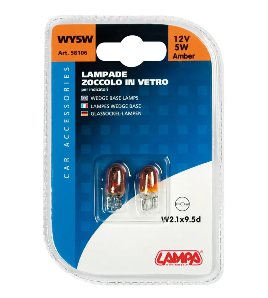Coppia lampade 12v w2 1x9 5d 5w aran 58106