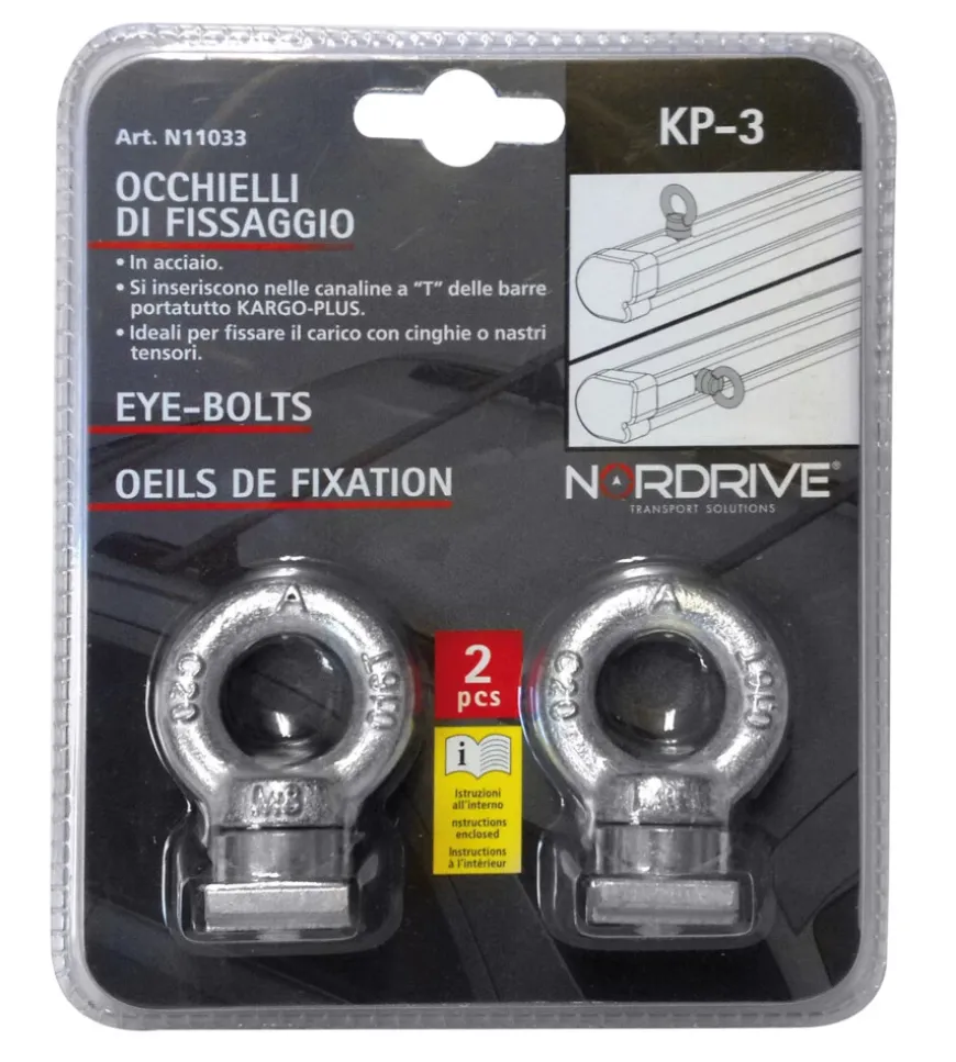Coppia occhielli di fissaggio kp 3 per barre kargo plus n11033